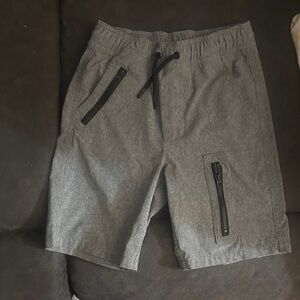 Gray kids Shorts with Zipper Pockets